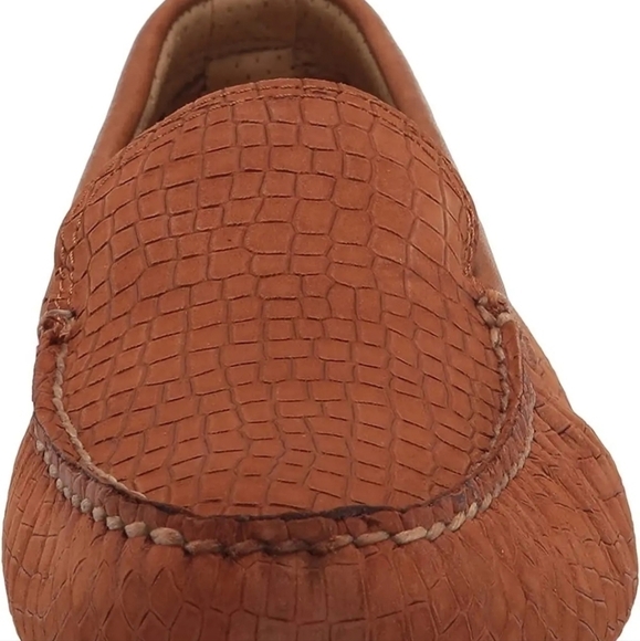 Sperry Camp Moc Tan Croc Embossed Leather Driving Loafers Mens main image 8